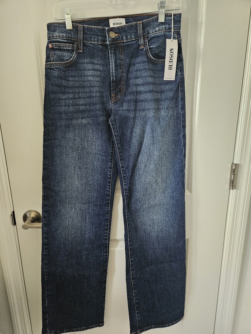 NWT $250 Hudson Jeans Rosalie Woolf High-Rise Wide Leg Jean Sz 26